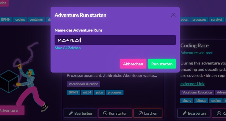 einen Run erstellen
